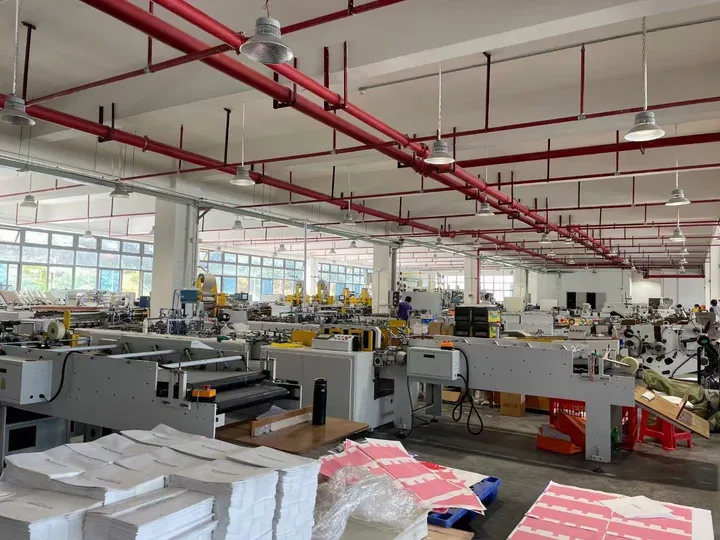 Factory production floor, wide view